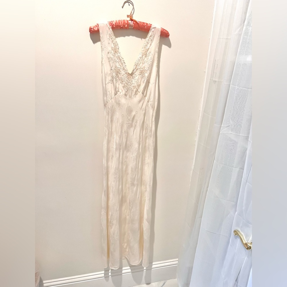 Antique C1900s ‘City of Paris’ San Francisco L’Elegance Silk night slip gown - Picture 12 of 16